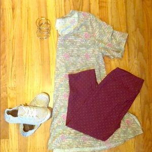 TC Micro/Polka Dot Leggings and 2XL Perfect Tee